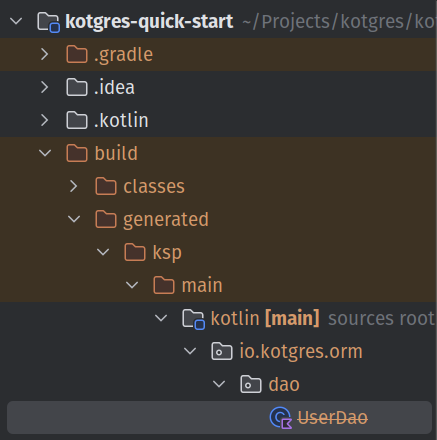 kotgres generated user